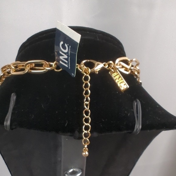 INC International Concepts Gold-Tone Layered Link Necklace with Mixed Charms - Picture 4 of 6